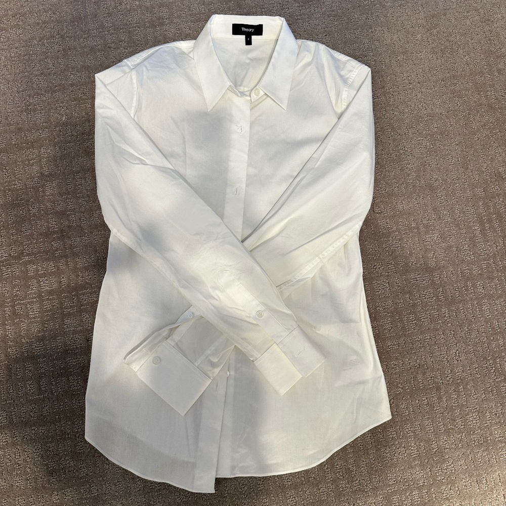 Theory White Button Down
